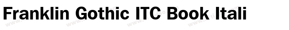 Franklin Gothic ITC Book Italic BT字体转换